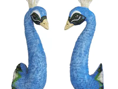 Wall Decoration Peacock 3D model