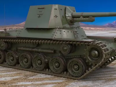 Tank Type 3 Ho Ni III Japan Mental Ray 3D model