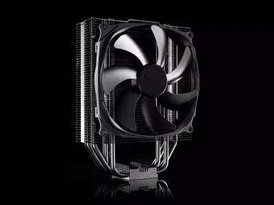 Bequiet CPU Processor Cooler Fan Ventilator Cooling Unit PC Part Low-poly 3D model