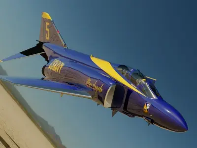 F-4J Phantom II Blue Angels 3D model