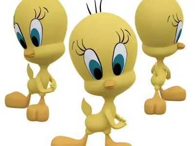 Tweety Bird cake topper - Titti 3D model