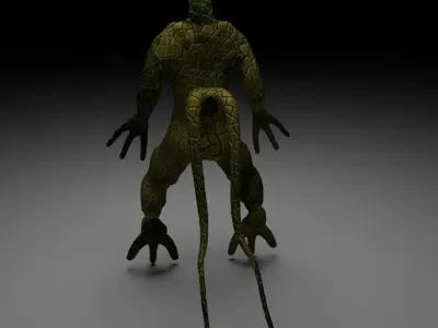 Alien Reptile 1 - Material a Free low-poly 3D model