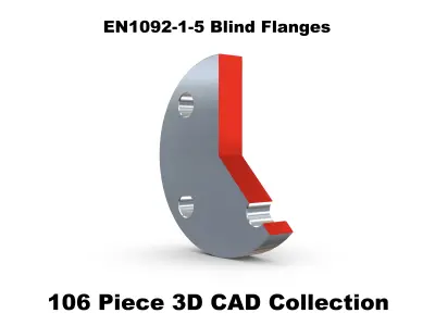 EN1092-1-5 Blind Flanges 3D model