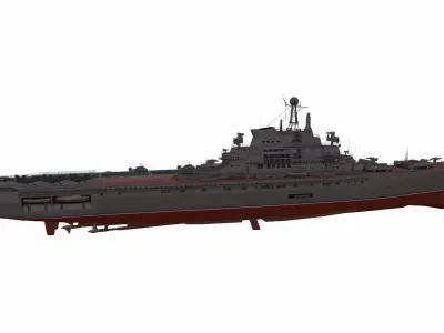 Kiev-class destroyer Low-poly 3D model