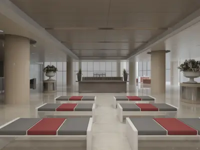 Bank Service Hall 3D model