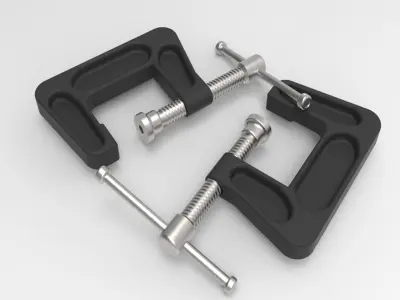 C-Clamp clamp with screw 3D model