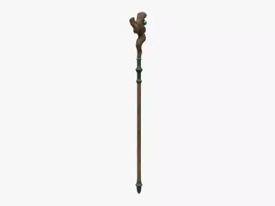 Magic staff for magician Free 3D model