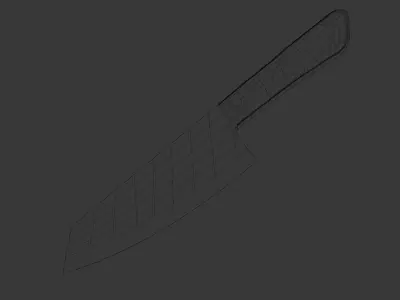 Kitchen knife Free 3D model
