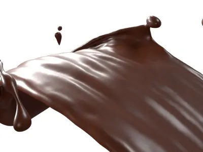 Chocolate Splash Free 002 3D model