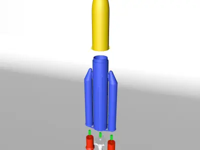 Ariane 5 rocket 3D print model
