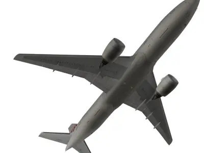 Boeing 777-200ER Japan Airlines JAL 3D model
