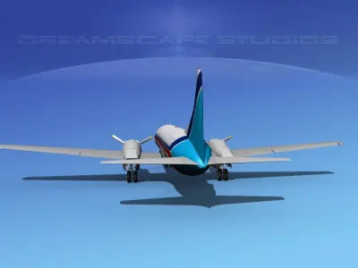 Convair CV-340 Corporate 4 3D model