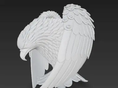 Predatory Bird Eagle Falcon Planter Pen Holder 3D print model