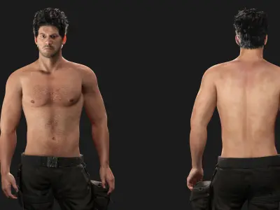 Survival Man Apocalypse Low-poly 3D model