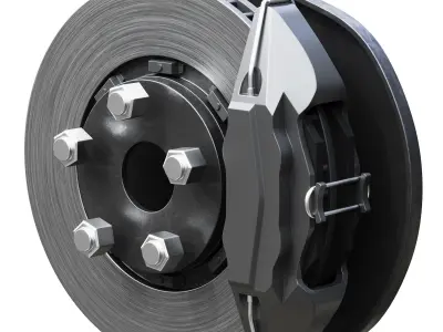 Car braking system for SUV cars 3D model