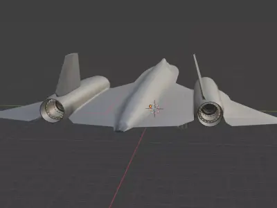 jet sr71 Low-poly 3D model