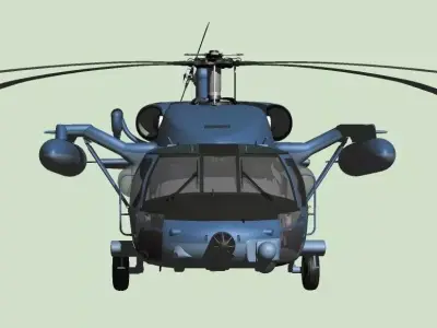 JASDF  UH-60J Rescue helicopter early model 3D model