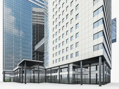 High-rise Office Building 04  Low-poly 3D model