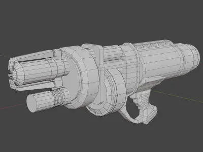 Frost blaster Low-poly 3D model