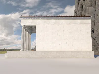 Roman temple Low-poly 3D model