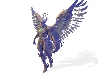 Celestial Fallen Angel blends 3D print model