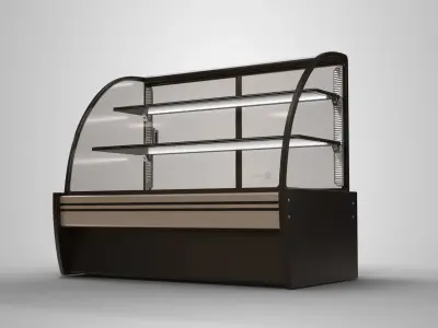 Commercial Refrigerator Display Case Low-poly 3D model