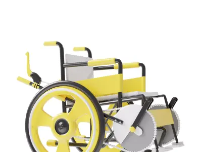 Wheel Chair Design 2025 Low-poly 3D model Low-poly 3D model