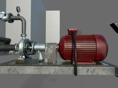 Pumping station 3D model