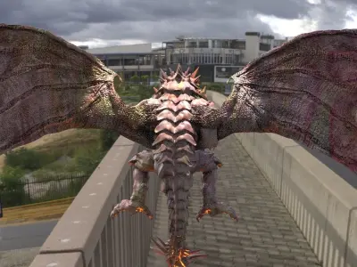 Demon Lava Dragon and Jungle Dragon 3D model