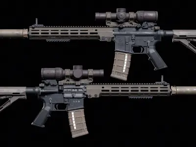 M4 URGI Low-poly 3D model