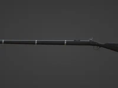 1853 Enfield Target Percussion Musket Low-poly 3D model