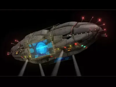 Add Blimp Low-poly 3D model