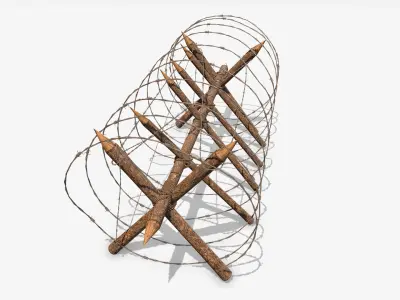 Barbed Wire Obstacle 3D model