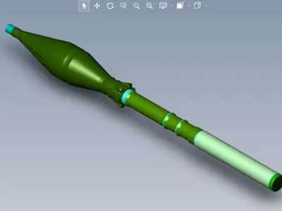 Grenade PG-7V for grenade launcher RPG 7 3D Printable Moulage 3D model