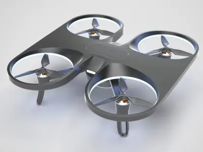 DNDN Drone concept vray 3d model Low-poly 3D model