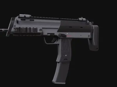 MP7 Sub-Machingun Low-poly 3D model
