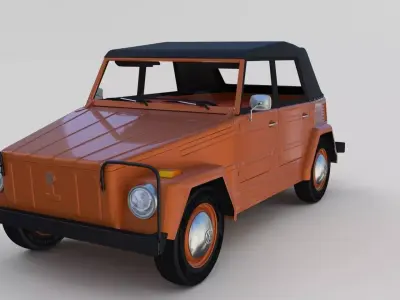 VW Type 181 w interior top up 3D model