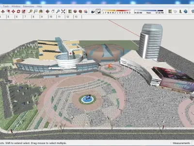 Sketchup Office Commerical building A1 3D model