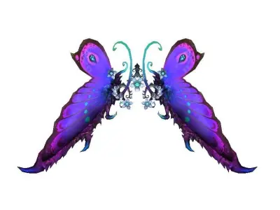 Butterfly-1 Wing Low-poly 3D model