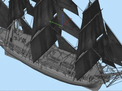 Hermione sailing 3D model
