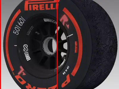 enkei supersoft rear tyre Low-poly 3D model