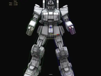 Gundam mobile suit MS RX 79G EZ8 model 3D model