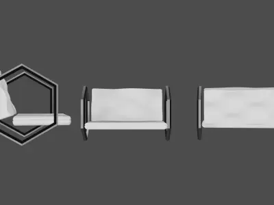 3D luxurious furniture Free low-poly 3D model