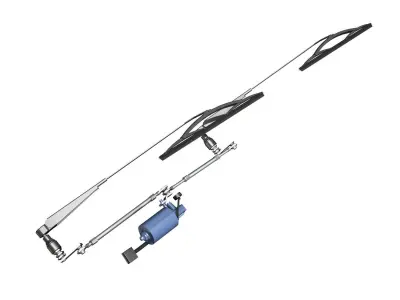 Wiper with transmission and drive unit 3D model