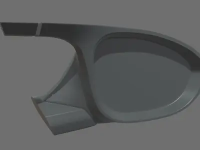 Car Mirror 08 Low-poly 3D model