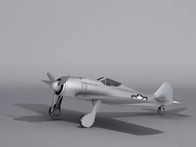Focke wulf fw 190 A-8 Low-poly 3D model