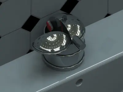 Sink bathroom with tiles Free 3D model