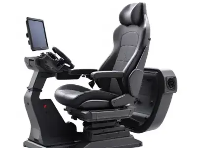 Modern Ergo Pilot Seat Low-poly 3D model