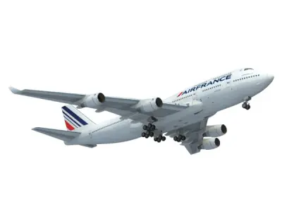 747-400 Air France 3D model