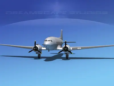 Douglas C-47 Dakota JADF 3D model